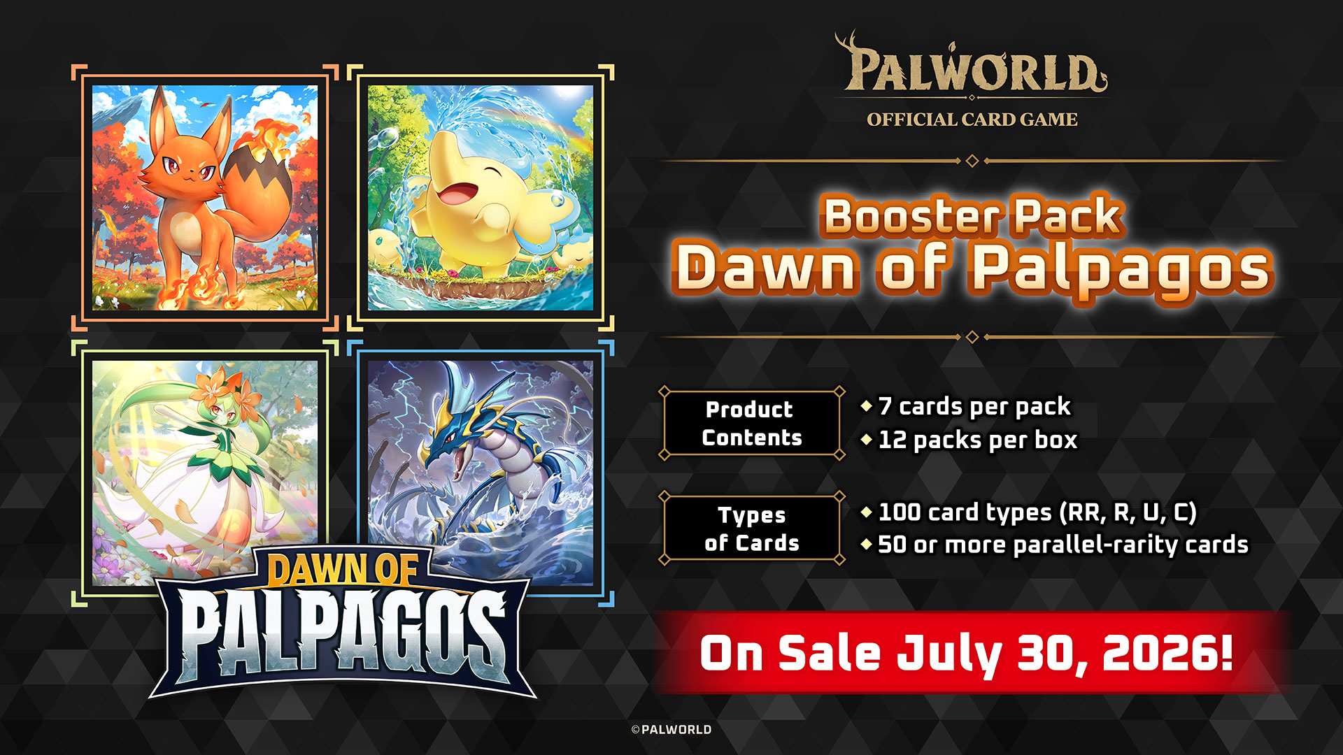 Palworld Official Card Game opens its first set with Dawn of Palpagos
