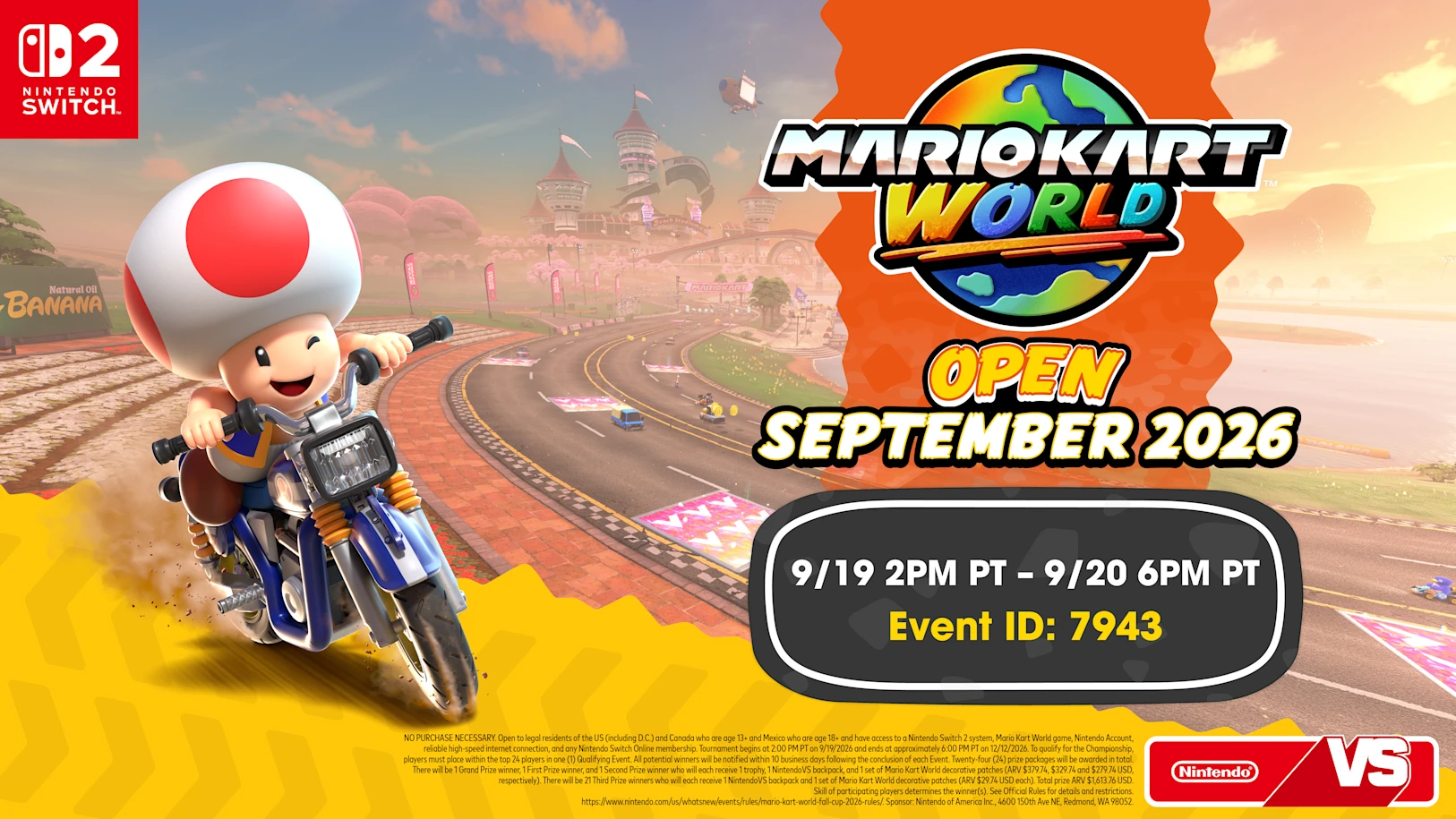 Mario Kart World’s September Open sets a North American Fall Cup qualifier