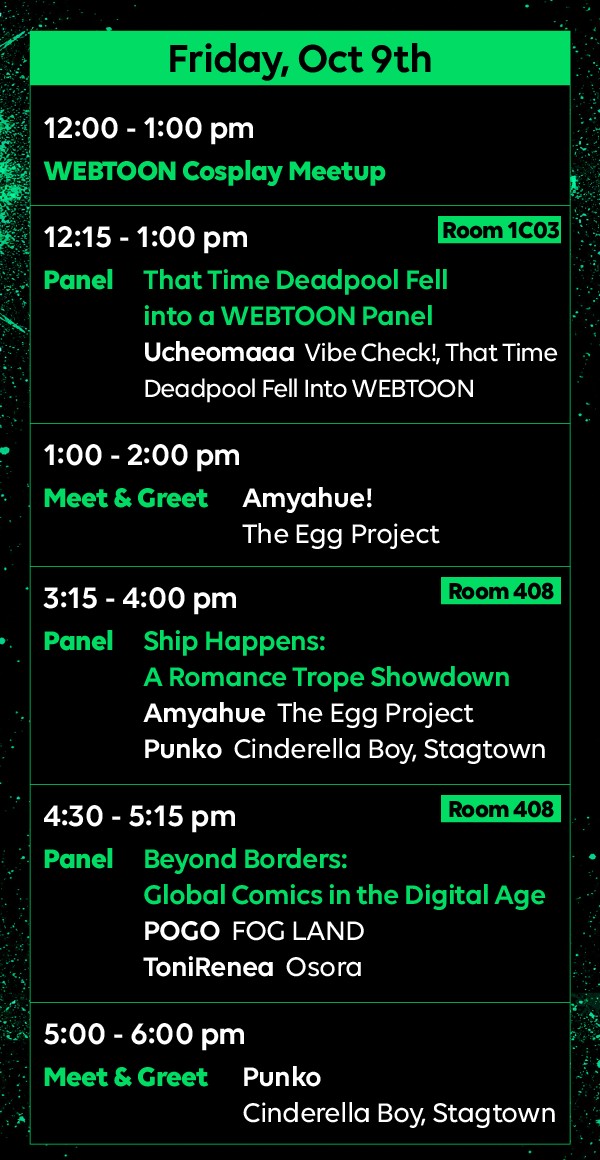 WEBTOON's NYCC programme puts webcomic creators on stage