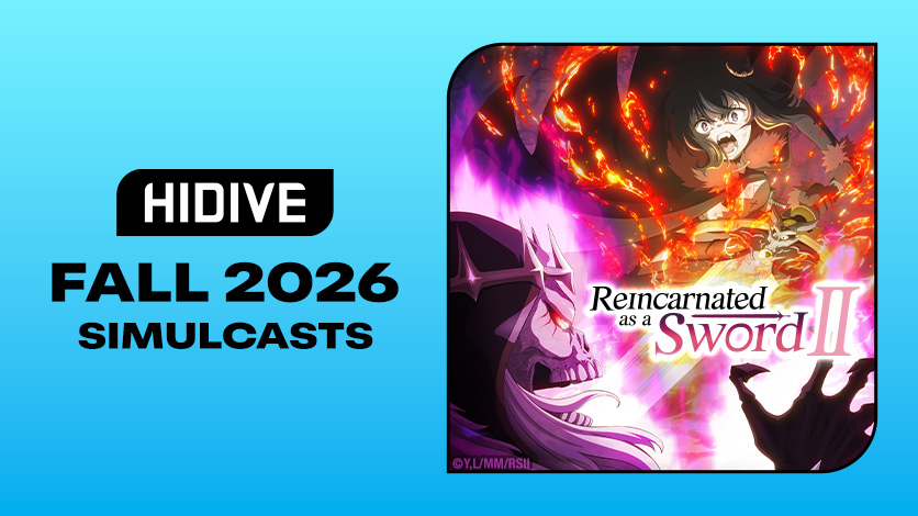 HIDIVE Fall 2026 anime schedule: four premiere times in UTC