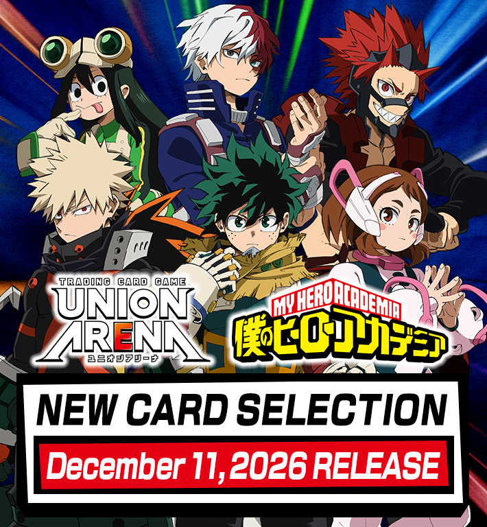 UNION ARENA reveals My Hero Academia 12-card selection for December