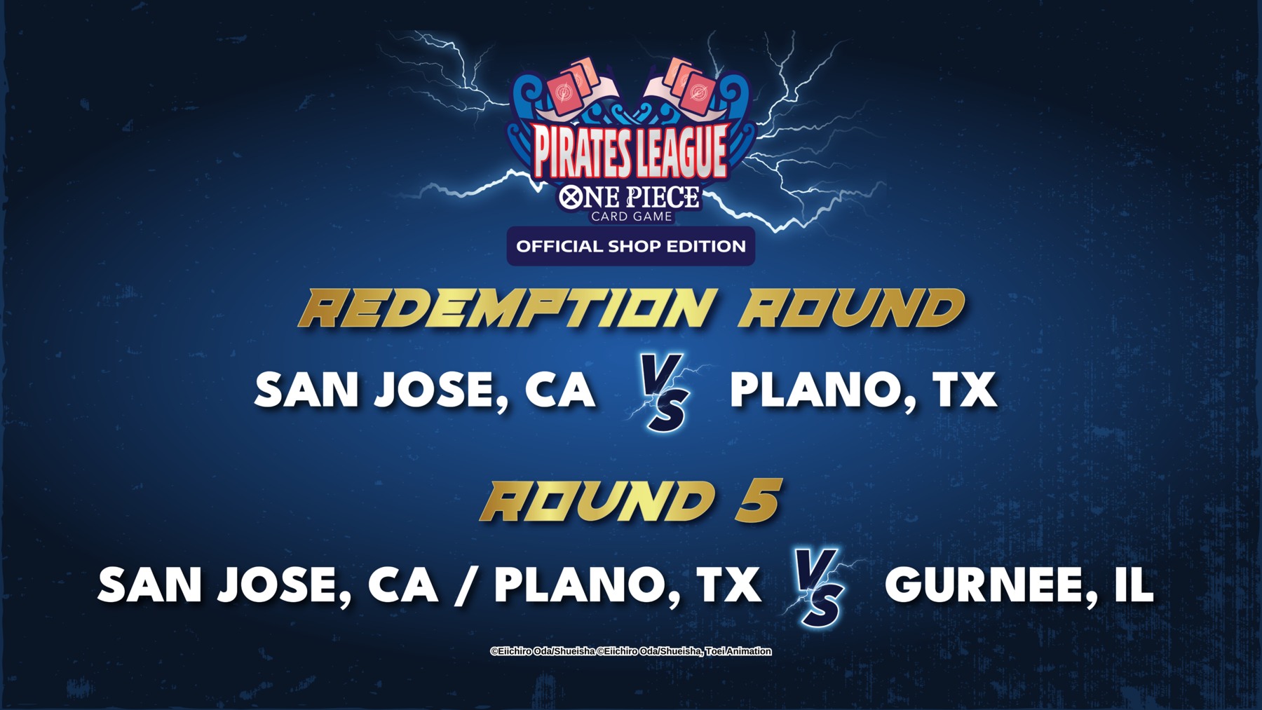 One Piece Pirates League sets San Jose–Plano clash for October 11