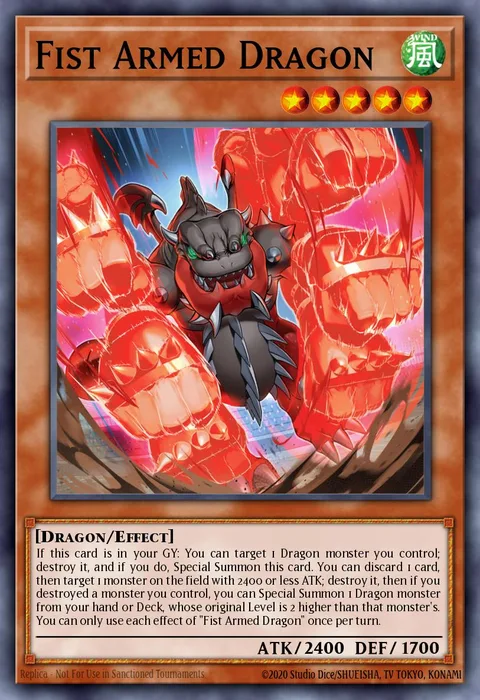 Fist Armed Dragon trading card