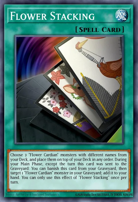Flower Stacking trading card