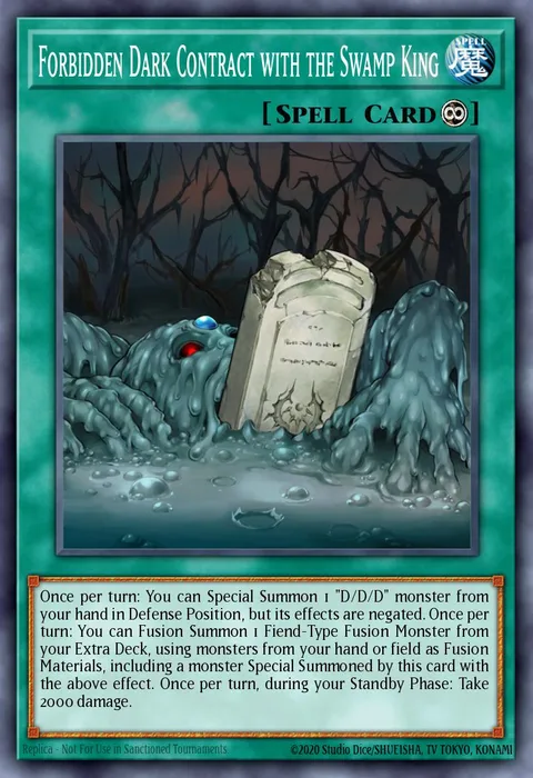 Forbidden Dark Contract with the Swamp King trading card