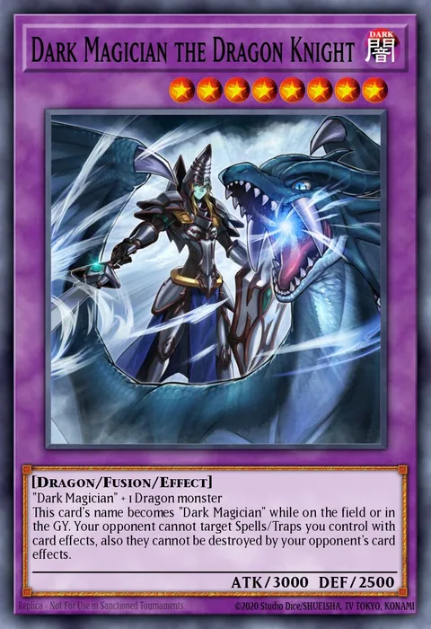 Dark Magician the Dragon Knight trading card