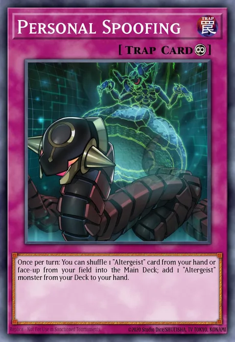 Personal Spoofing trading card
