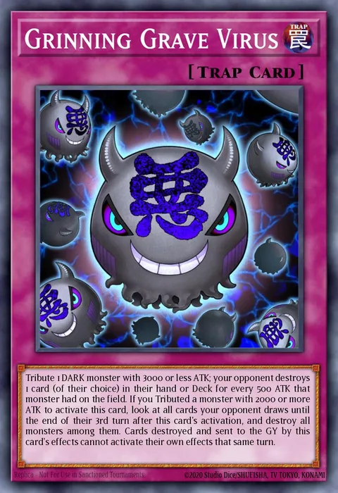 Grinning Grave Virus trading card