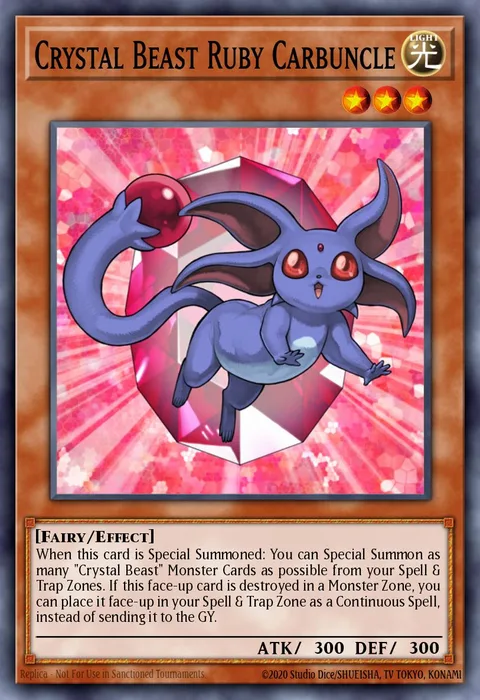 Crystal Beast Ruby Carbuncle trading card