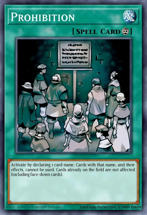 Prohibition trading card