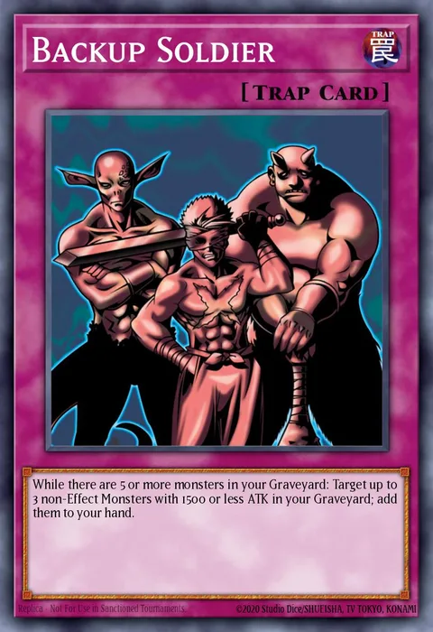 Backup Soldier trading card