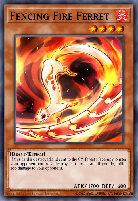 Fencing Fire Ferret trading card