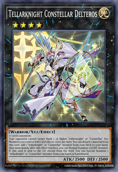 Tellarknight Constellar Delteros trading card