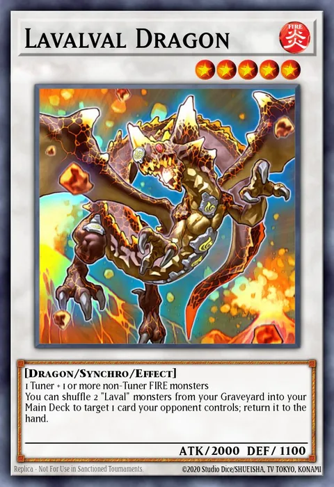 Lavalval Dragon trading card