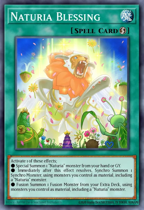 Naturia Blessing trading card