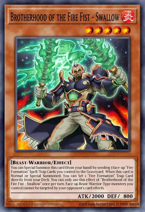 Brotherhood of the Fire Fist - Swallow trading card