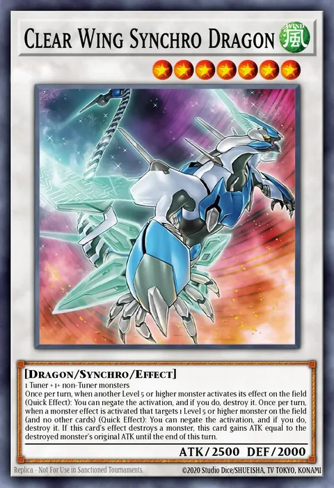 Clear Wing Synchro Dragon trading card