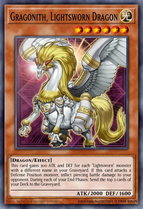 Gragonith, Lightsworn Dragon trading card
