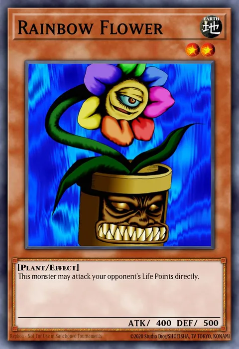 Rainbow Flower trading card