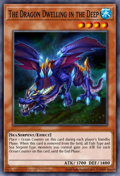 The Dragon Dwelling in the Deep trading card