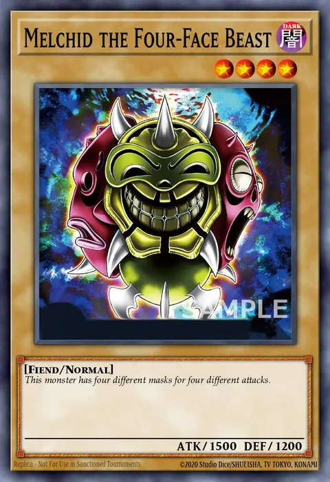 Melchid the Four-Face Beast trading card
