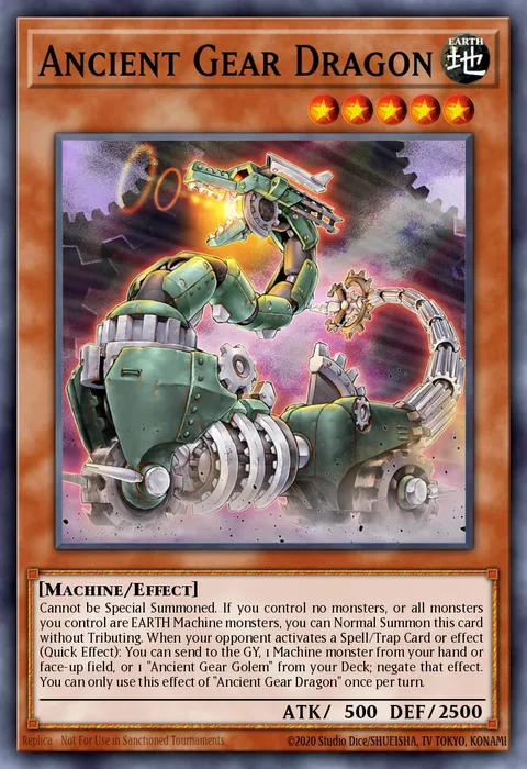 Ancient Gear Dragon trading card