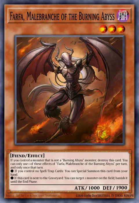 Farfa, Malebranche of the Burning Abyss trading card
