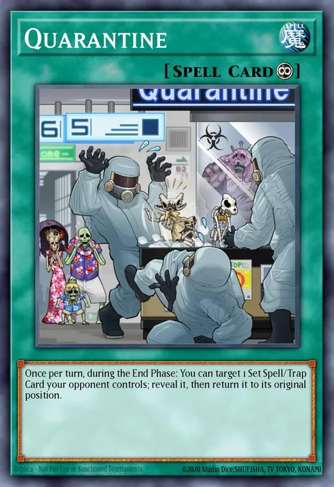 Quarantine trading card
