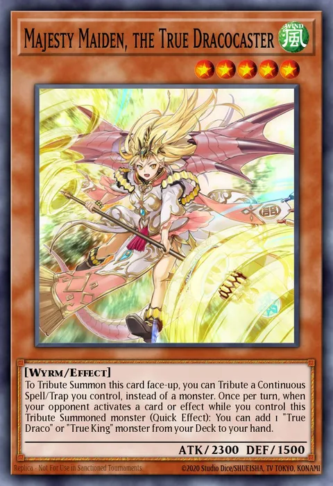 Majesty Maiden, the True Dracocaster trading card