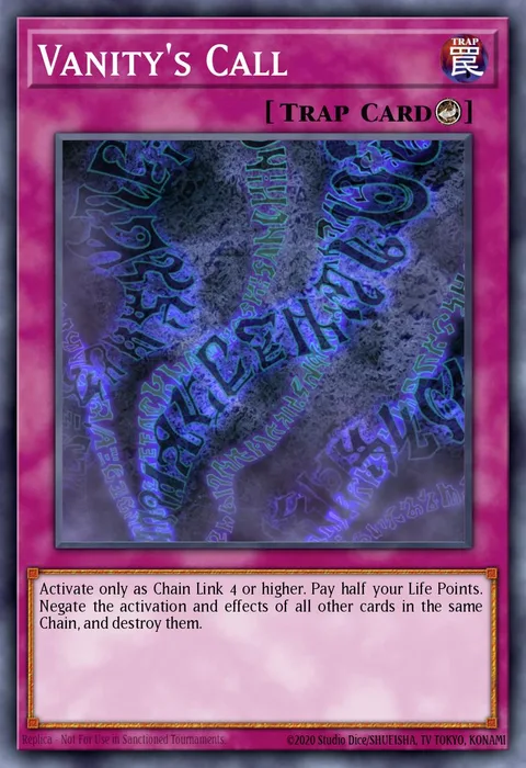 Vanity's Call trading card