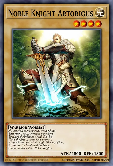 Noble Knight Artorigus trading card