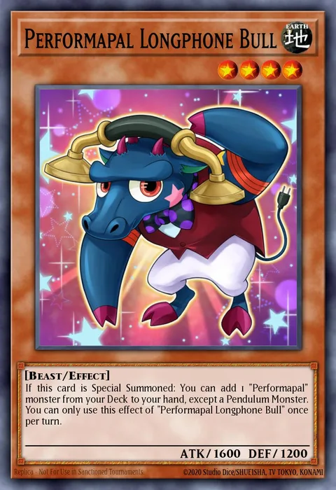 Performapal Longphone Bull trading card