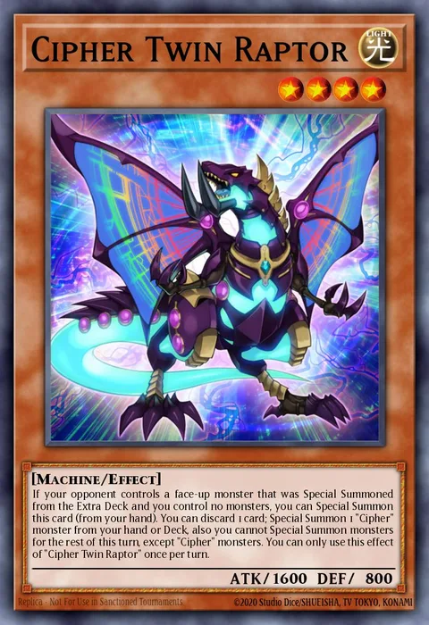 Cipher Twin Raptor trading card