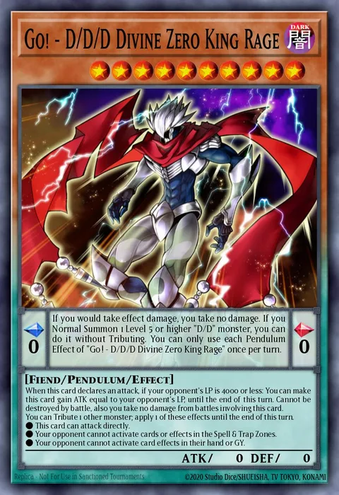 Go! - D/D/D Divine Zero King Rage trading card