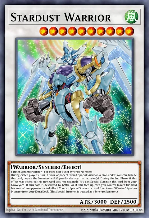 Stardust Warrior trading card