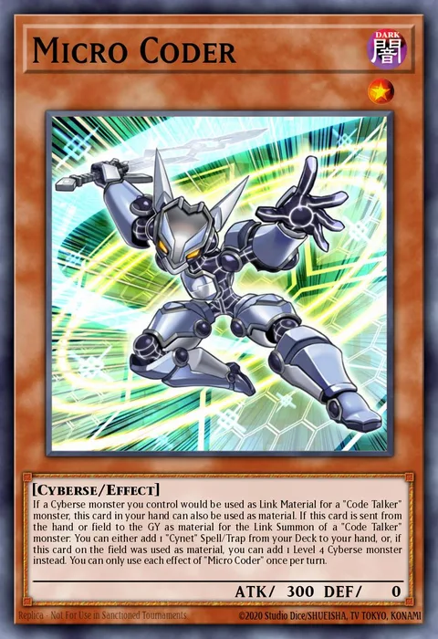 Micro Coder trading card