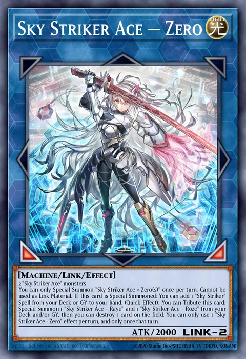Sky Striker Ace = Zero trading card