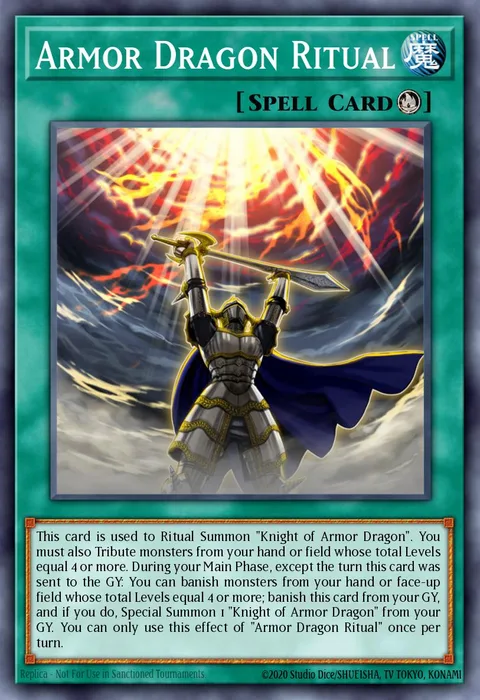Armor Dragon Ritual trading card