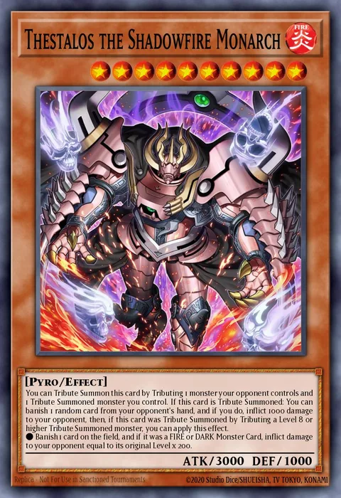 Thestalos the Shadowfire Monarch trading card