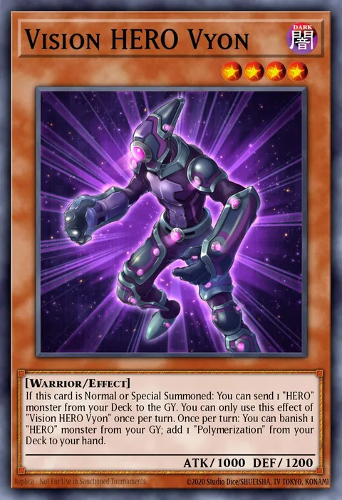 Vision HERO Vyon trading card