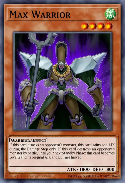 Max Warrior trading card