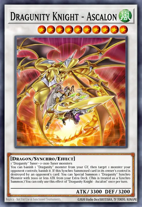 Dragunity Knight - Ascalon trading card