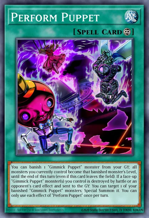 Perform Puppet trading card
