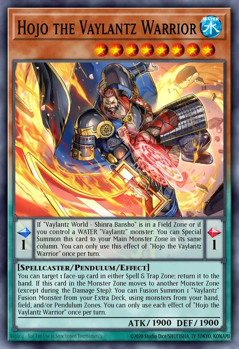 Hojo the Vaylantz Warrior trading card
