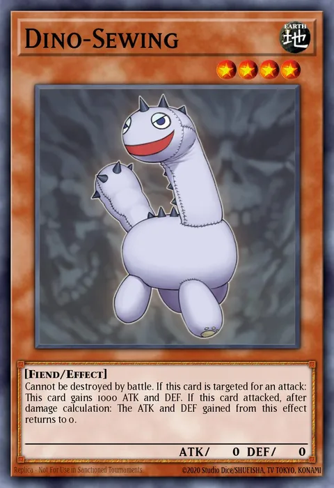 Dino-Sewing trading card