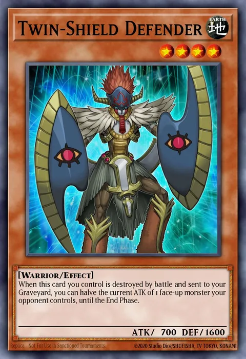 Twin-Shield Defender trading card
