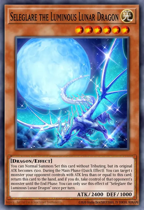 Seleglare the Luminous Lunar Dragon trading card