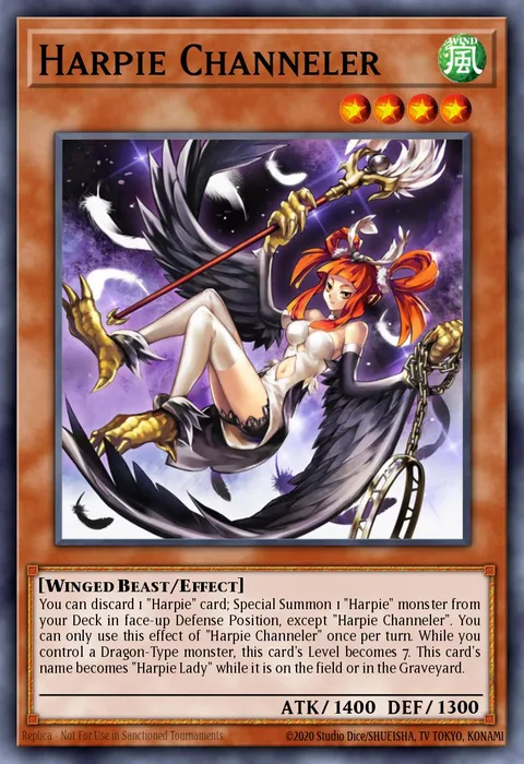 Harpie Channeler trading card