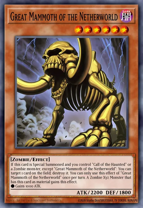 Great Mammoth of the Netherworld trading card