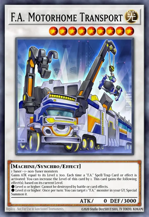 F.A. Motorhome Transport trading card